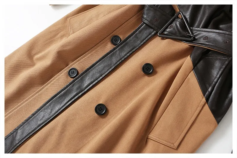 Mixed fabric Trench Coat for UNUSUAL Winter
