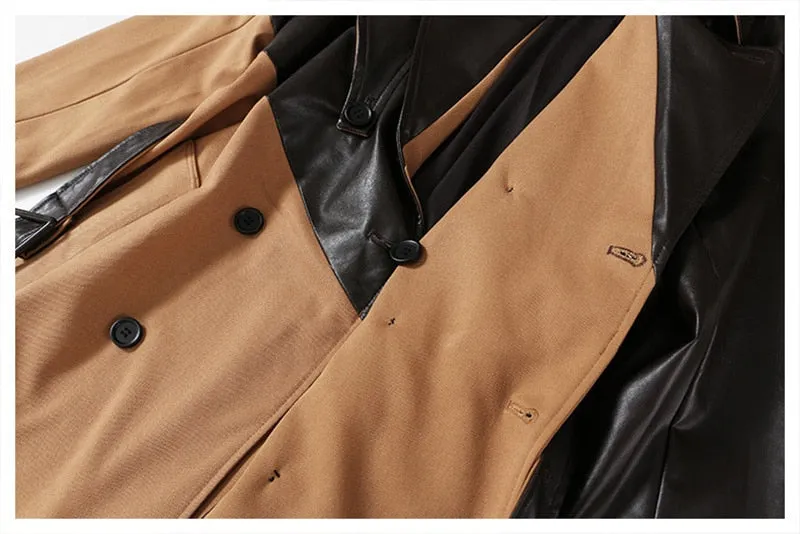 Mixed fabric Trench Coat for UNUSUAL Winter