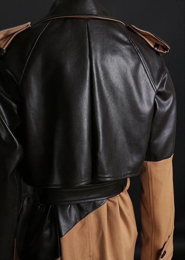 Mixed fabric Trench Coat for UNUSUAL Winter