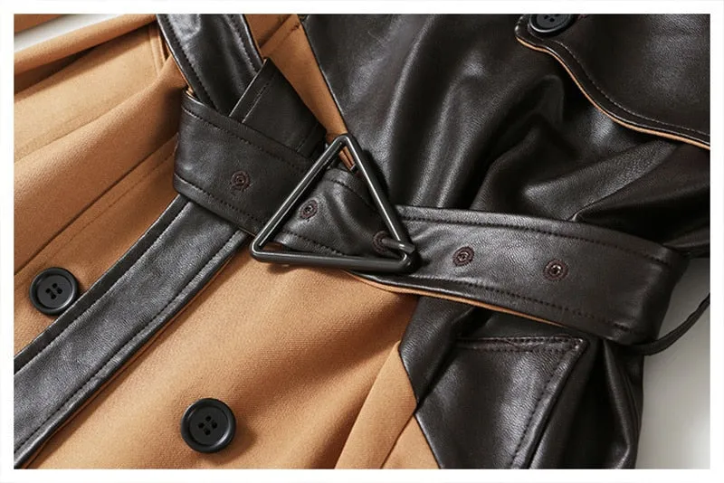 Mixed fabric Trench Coat for UNUSUAL Winter