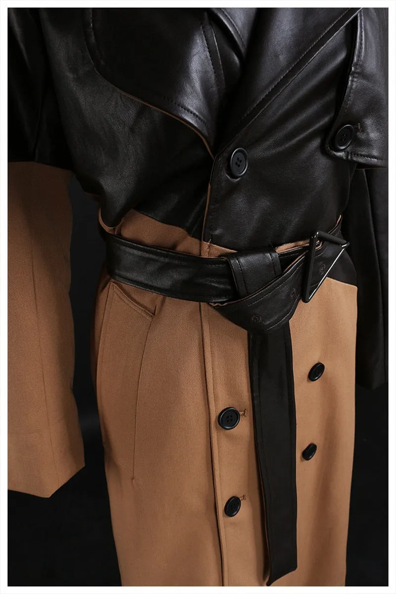 Mixed fabric Trench Coat for UNUSUAL Winter