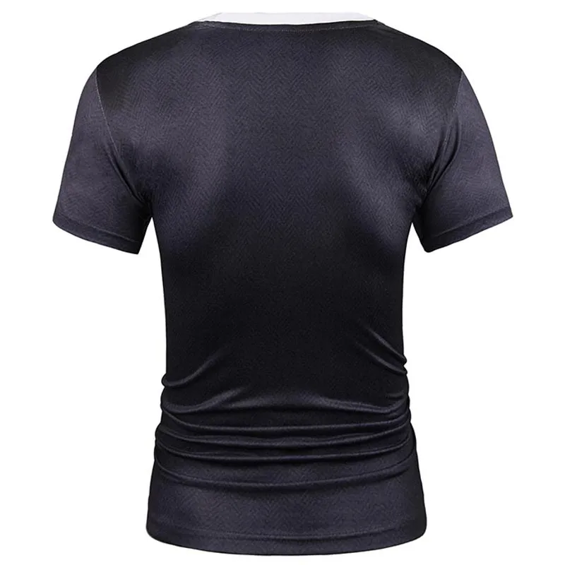 Mr.1991INC Fake Two Pieces Style T-shirt Men/Women Tees Summer Tops Print Suit Tops Fashion Brand T shirts