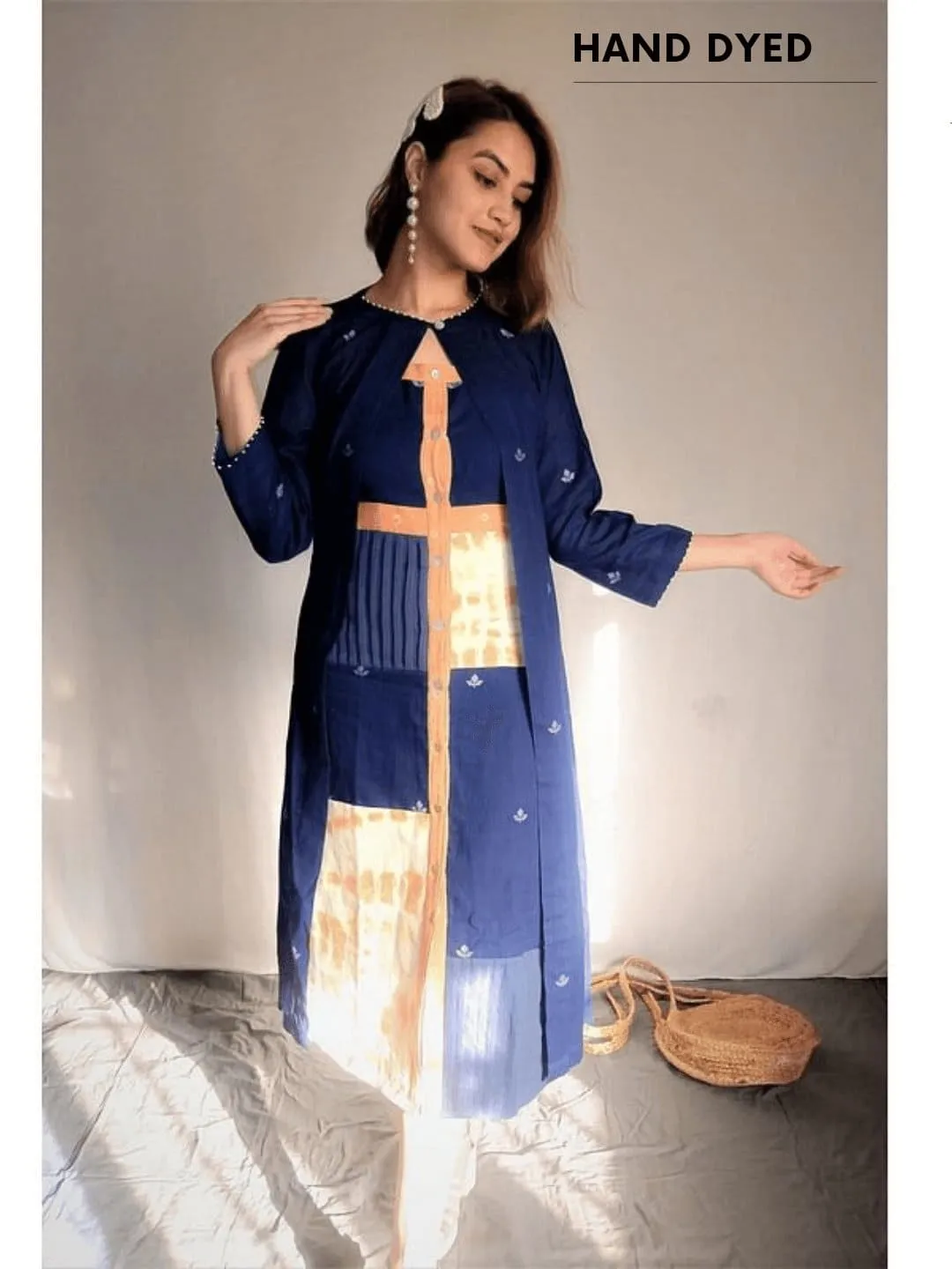 Navy Blue Ultra Soft Jamdani Jacket