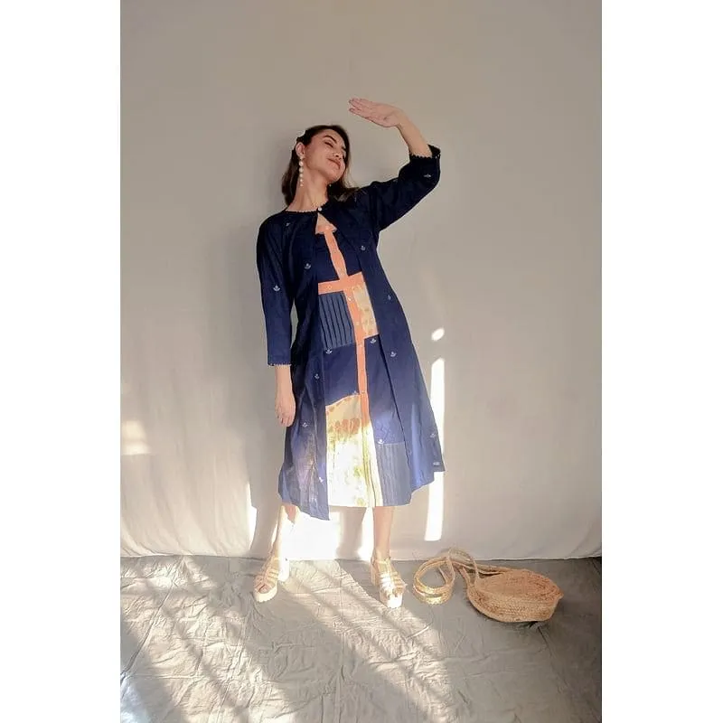 Navy Blue Ultra Soft Jamdani Jacket