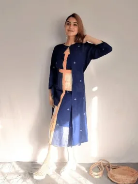 Navy Blue Ultra Soft Jamdani Jacket