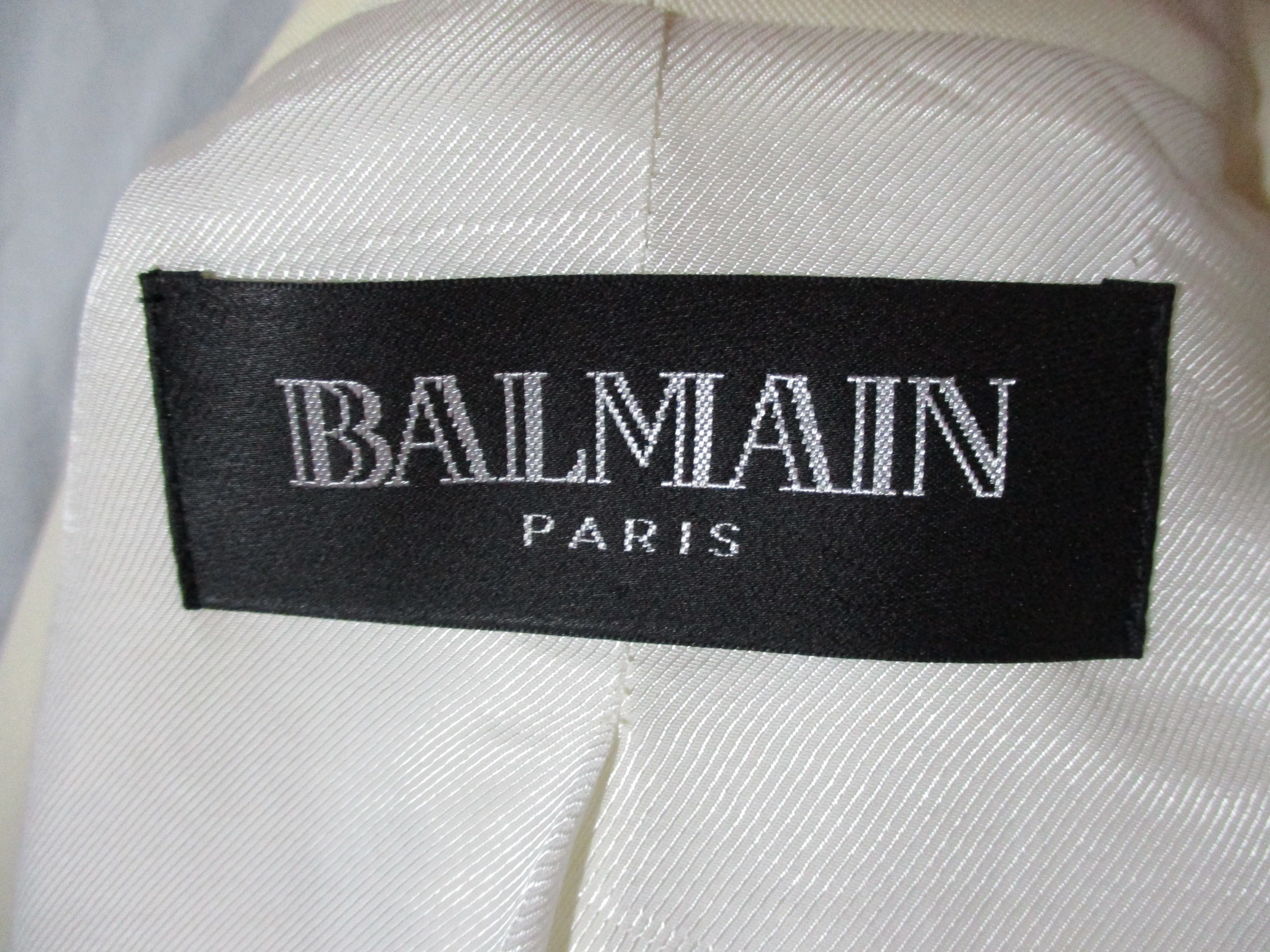NEW NWT BALMAIN PARIS Wool BLAZER 38 WHITE Formal Wedding Event