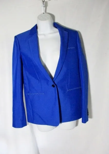 NEW NWT CELINE ITALY Set Pleated Pant Suit 36 / 4 ROYAL BLUE Formal