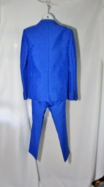 NEW NWT CELINE ITALY Set Pleated Pant Suit 36 / 4 ROYAL BLUE Formal