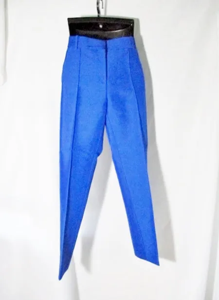 NEW NWT CELINE ITALY Set Pleated Pant Suit 36 / 4 ROYAL BLUE Formal