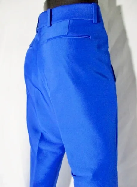 NEW NWT CELINE ITALY Set Pleated Pant Suit 36 / 4 ROYAL BLUE Formal