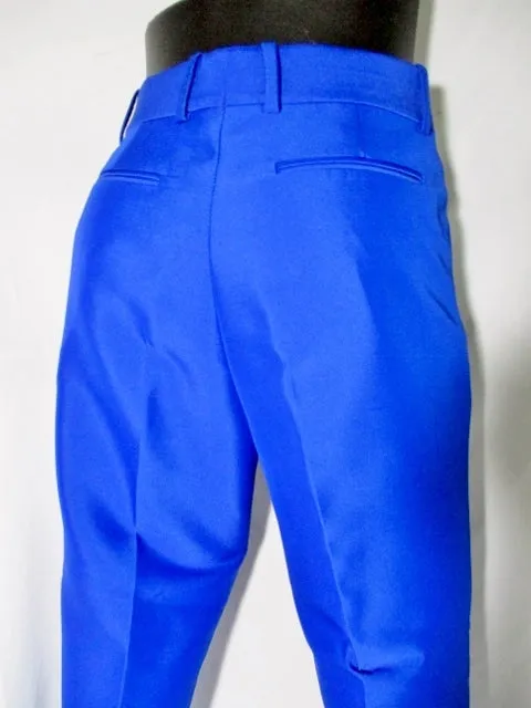 NEW NWT CELINE ITALY Set Pleated Pant Suit 36 / 4 ROYAL BLUE Formal