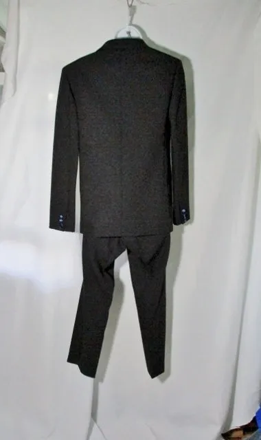 NEW NWT CELINE Set TWISTED WOOL Pant Suit 36 / 38 S BLACK BLUE FORMAL SILK
