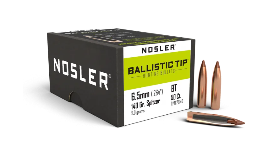 Nosler 6.5mm 140gr Ballistic Tip Projectiles - 50pk