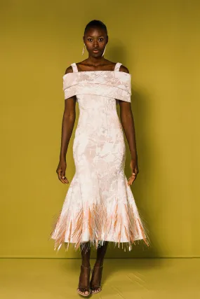 Off-The-Shoulder Mermaid Midi Dress