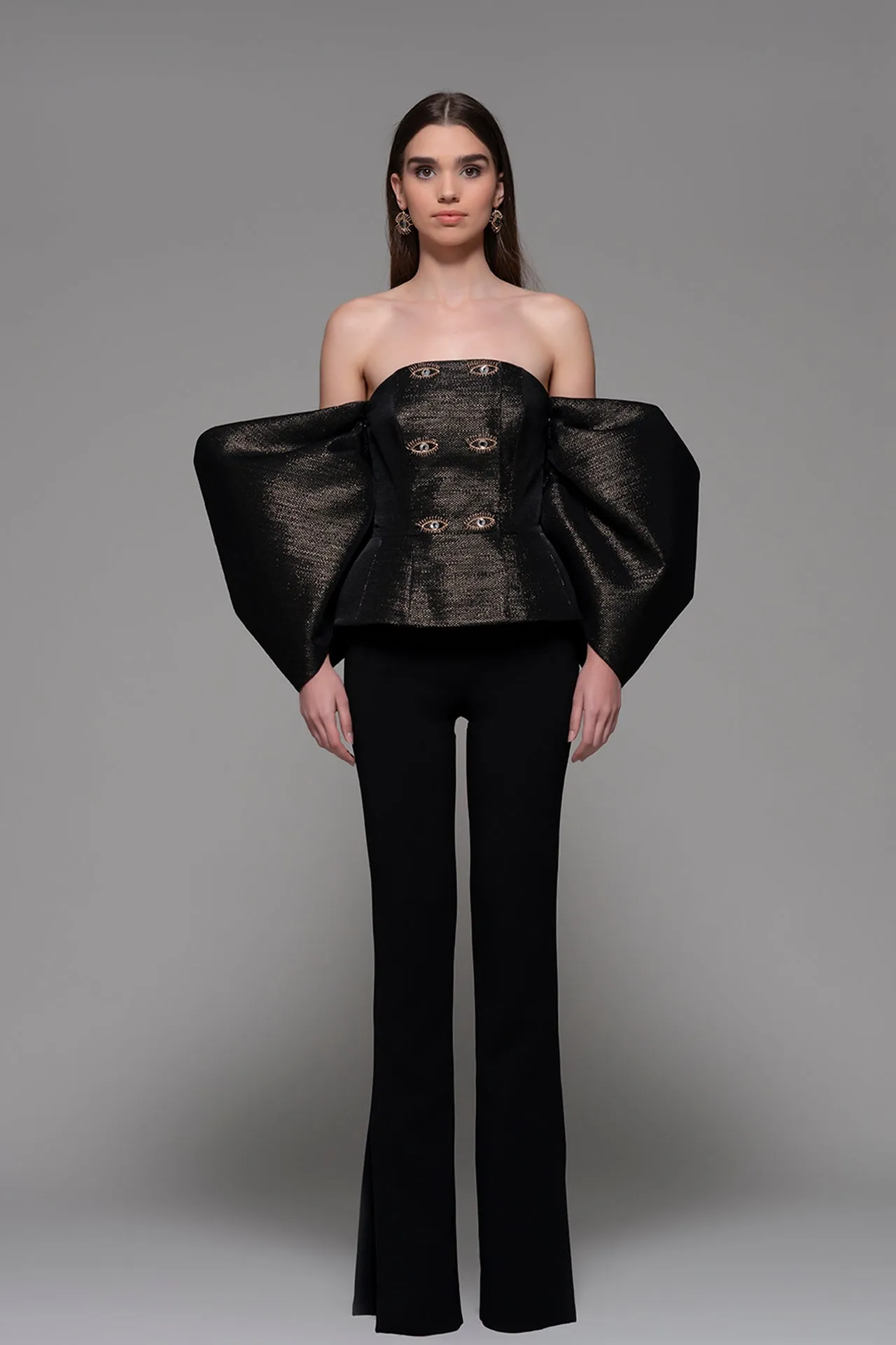Off-The-shoulder Top with Flared Pants