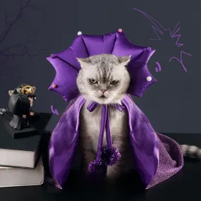 Purple Dracula Halloween Pet Cape