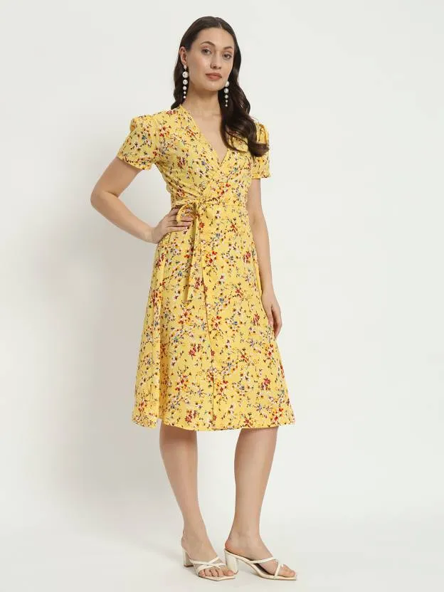Sunny Delight Wrap Dress