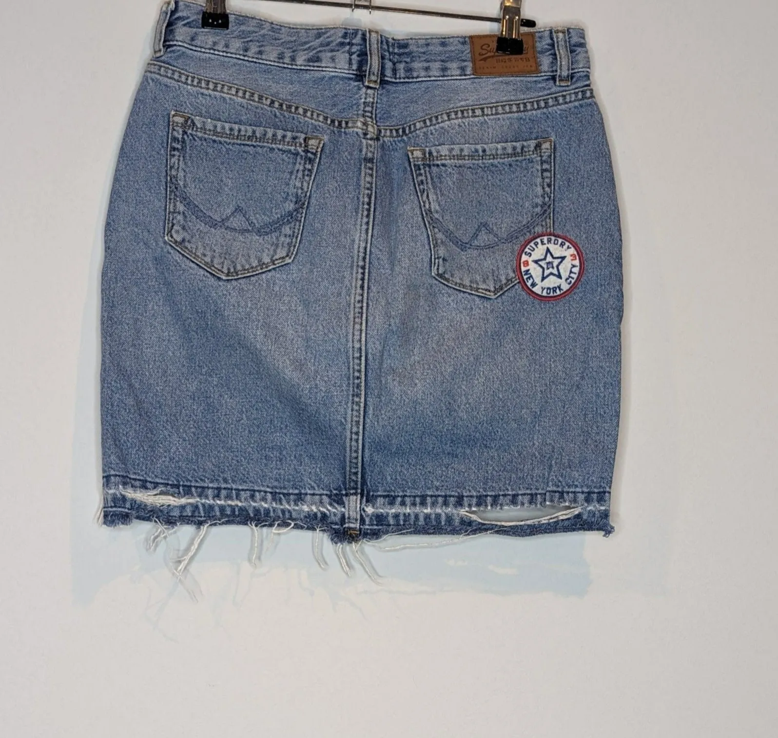 Superdry Patches Denim Skirt