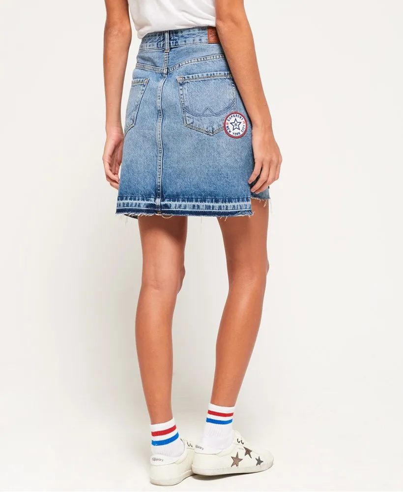 Superdry Patches Denim Skirt