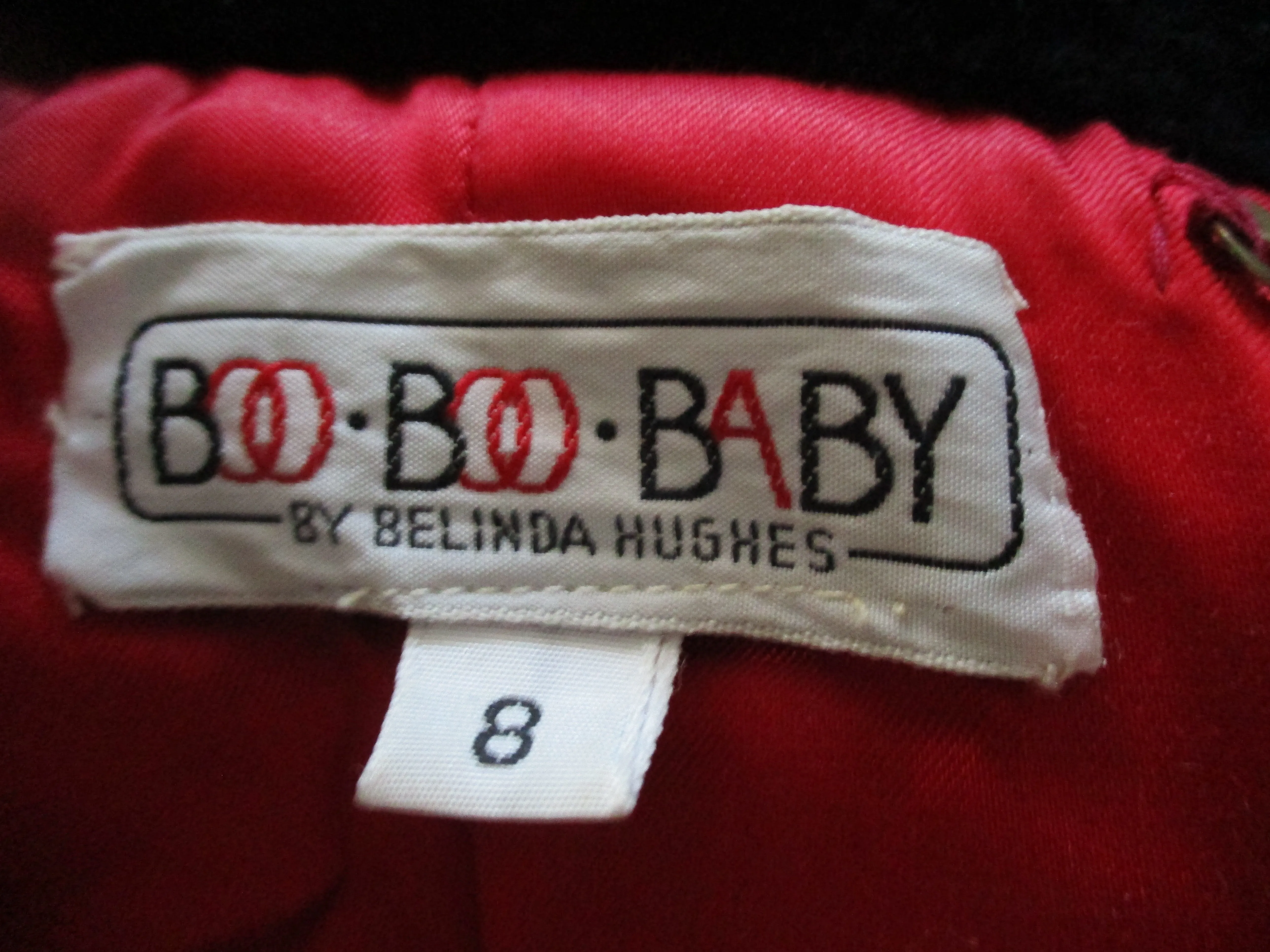 Vintage BOO BOO BABY BELINDA HUGHES LEOPARD CAT Jacket 8 Animal Print RED