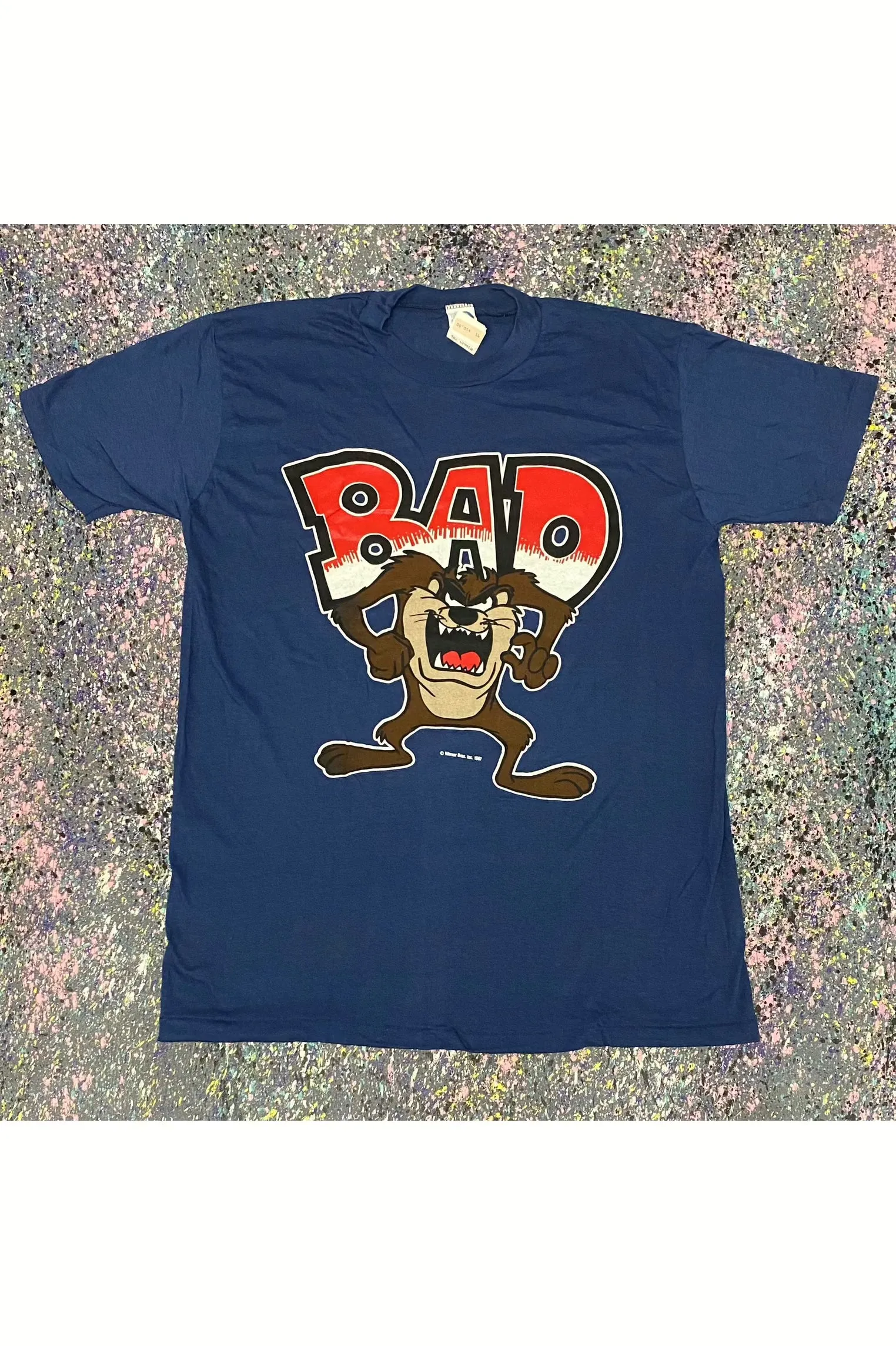 Vintage Deadstock 1987 TAZ BAD Single Stitch Graphic Tee- M