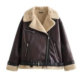 Women's Fur & Leather Jacket