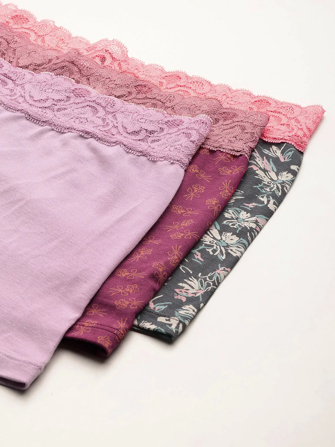 Women's Sexy Lace Hipster Underwear | Mid Waist Boyshorts | Panties For Women| Briefs 3 Packs