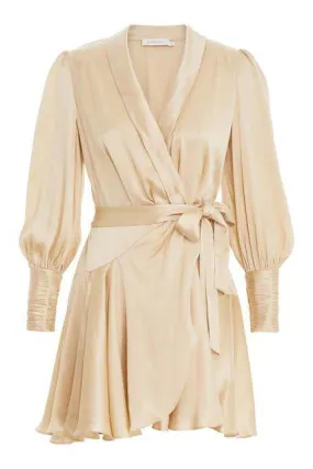 Wrap Mini Dress - Cream