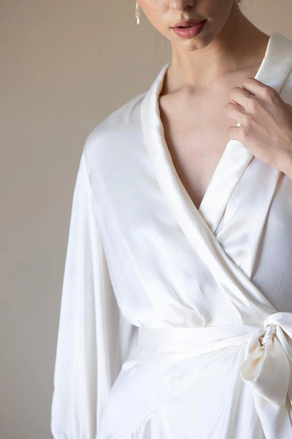 Wrap Mini Dress - Cream