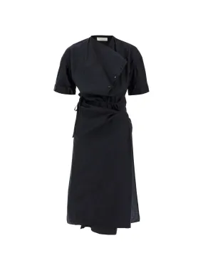 Wrap Style Short Sleeve Dress