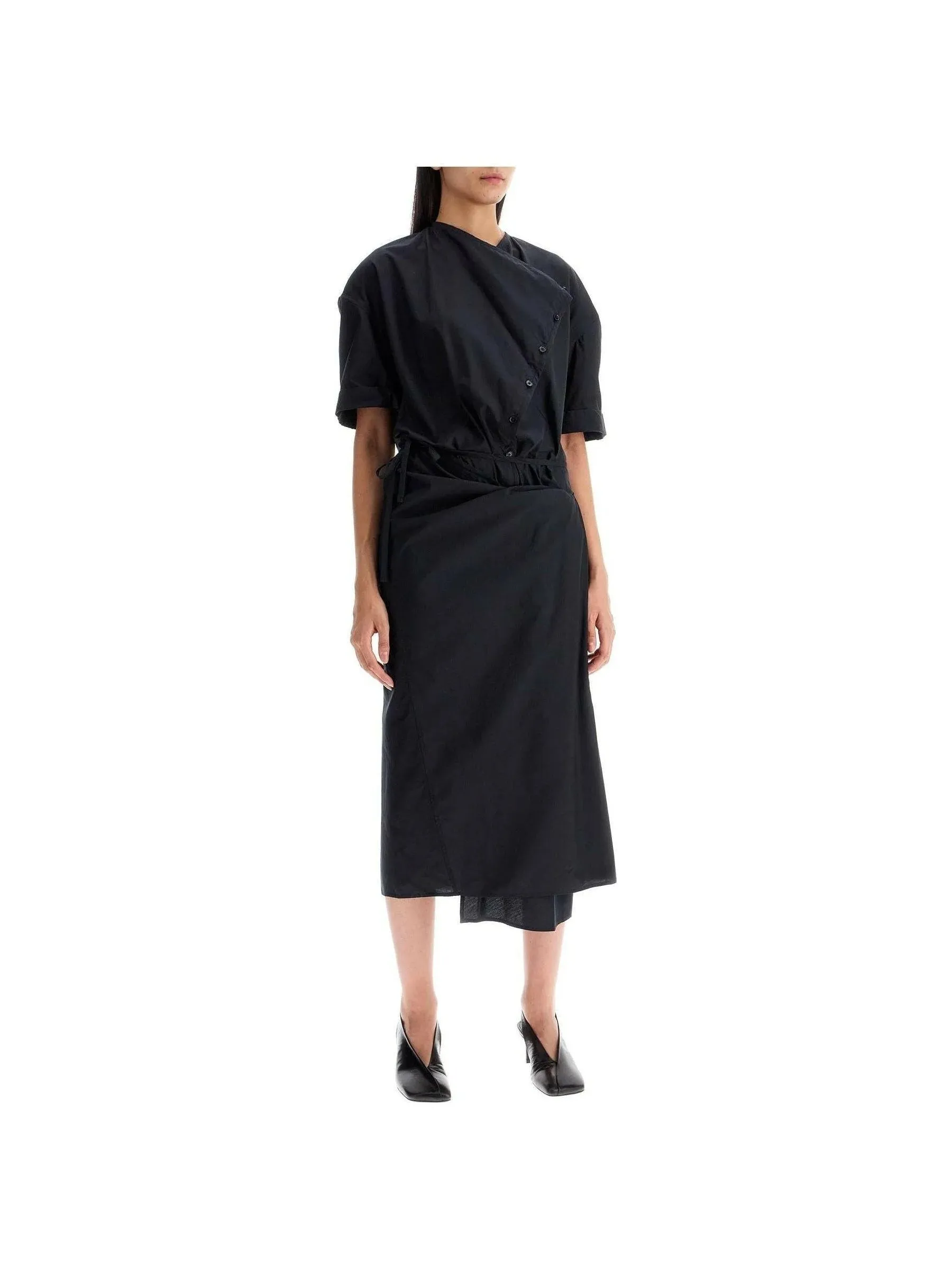 Wrap Style Short Sleeve Dress